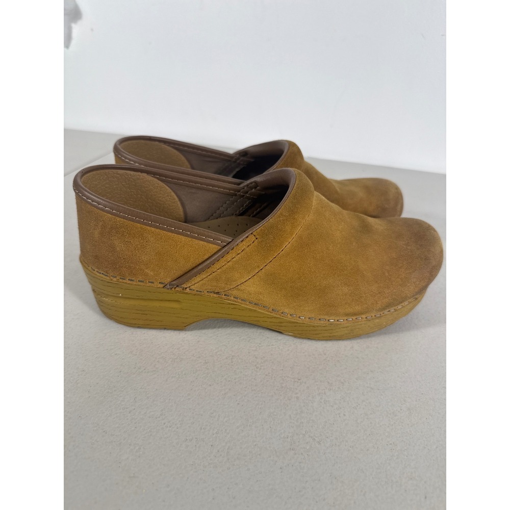 Dansko Professional Clogs Honey Tan Suede Leather Comfort Shoes Women 39 or 8.5 - Picture 10 of 10